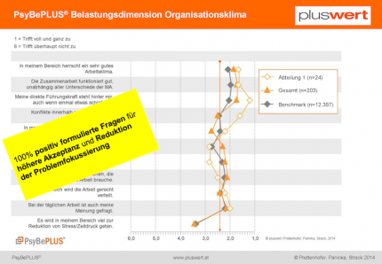 PsyBePLUS Belastungsdimensionen Organisationsklima